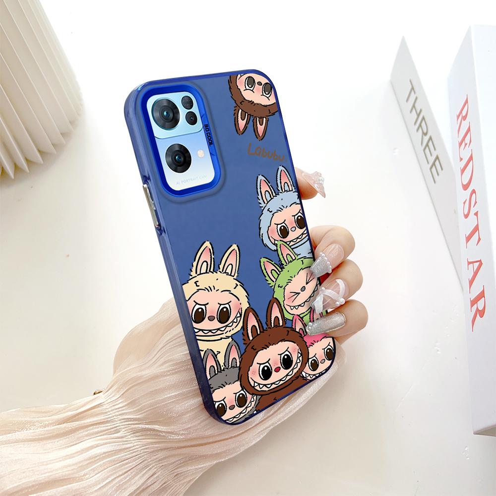 Painted Pattern Colorful Sliver Double Sided Hard Shell Shockproof Anti-fall Phone Casing for OnePlus OPPO Reno Realme