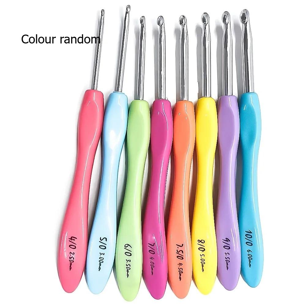 

Маленькие изогнутые стержни Мягкие стержни Цветные алюминиевые крючки для вязания Блистер 8шт/набор Спица для свитера Инструменты для вязания