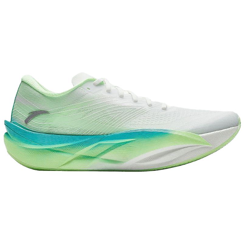 New Anta C202 6.0 Cushioning, Slip Resistant, And Abrasion Resistant Low Top Carbon Plate Running Shoes Men's White Green 112515575-4