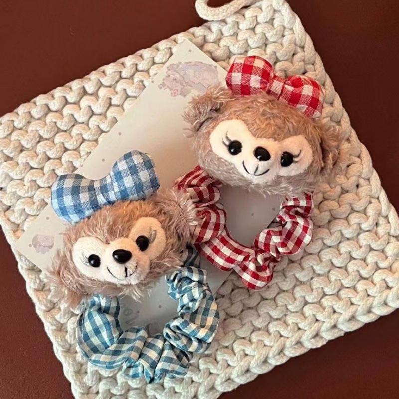 Duffy Bear ShellieMay Rotes Karomuster Scrunchie mit Herz-Anhänger