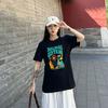 Skechers Comfortable Versatile American Letter Cartoon Pattern Short Sleeve T-Shirt Unisex tops L225U197-068D