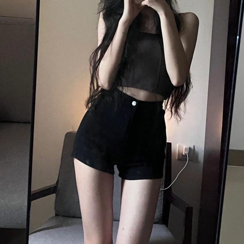 Women s Summer Low-Rise Retro Rivet Denim Hot Pants - Petite Slimming Streetwear Style XL