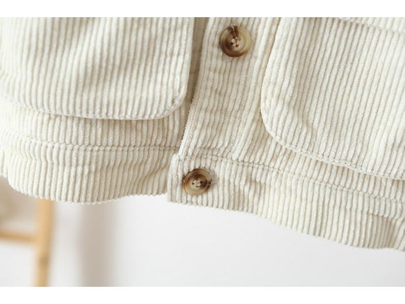 Korean Style 2025 Kids' Fleece-Lined Corduroy Jacket – Trendy & Warm Winter Top for Boys and Girls