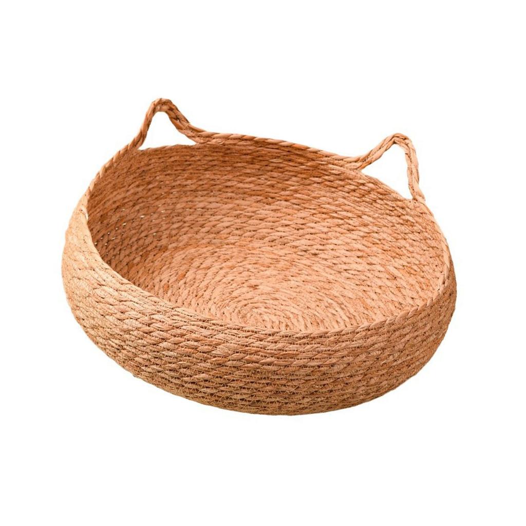 Grass Woven Cats House Soft And Durability Handwoven Cats Sleeps Basket For Indoor Use Providing Warmth