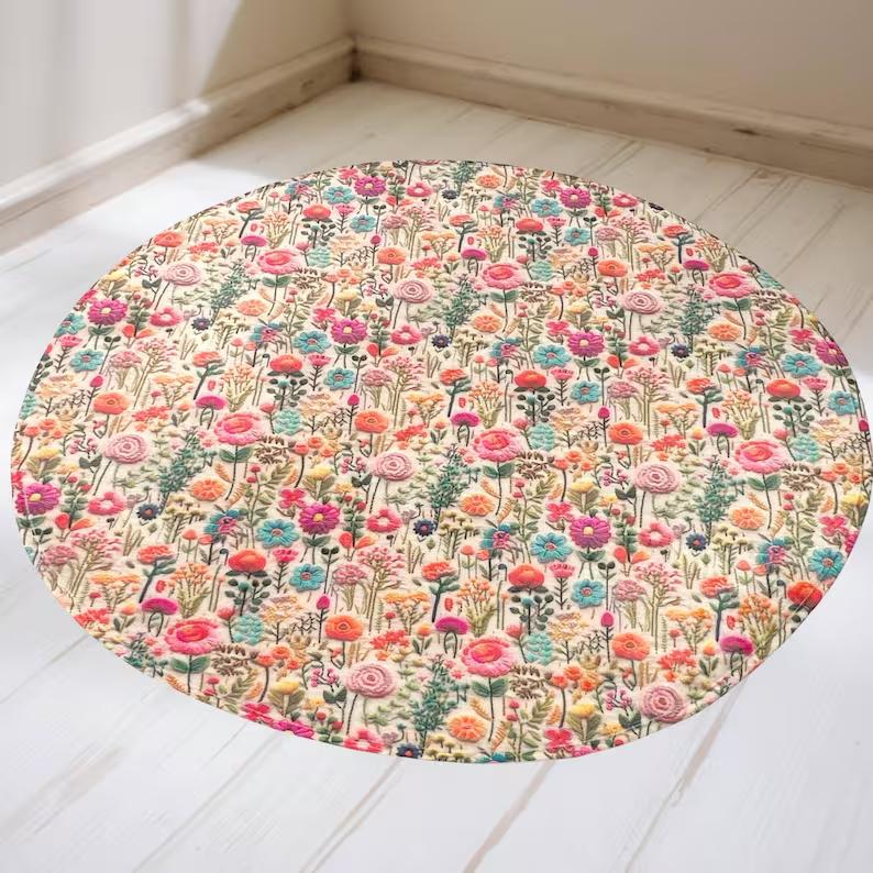 

Rainbow Colorful Spiral Round Rug Candy Swirl Circular Carpet Kids Room Rug Area Mat Modern Pop Art Home Decor Gift Soft Rug 80x80cm