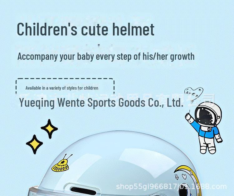 Cască de siguranță pentru copii certificată 3C pentru mașini electrice - vară, semicască, unisex, toate anotimpurile