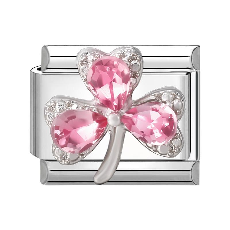 Zircon Star Heart Bow Moon Cherry Moon Italian Charm Links Fit 9mm Stainless Steel Bracelet Women Jewelry DIY Making Gifts