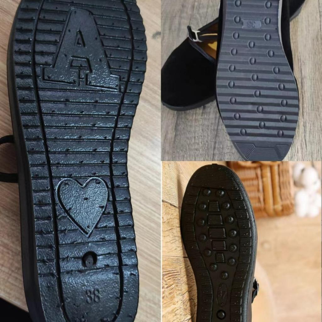 Cloth shoes women's new hotel work shoes women's black softsoled square dance casual flat heels