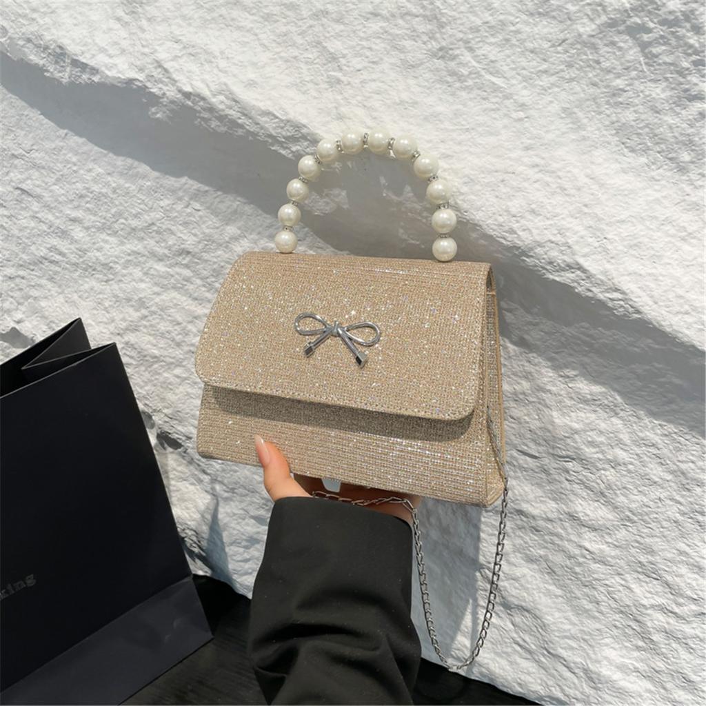 Pink Tote Bowknot Bags Women Single Shoulder Crossbody Bags Niche Fashion Cute Small Square Bag