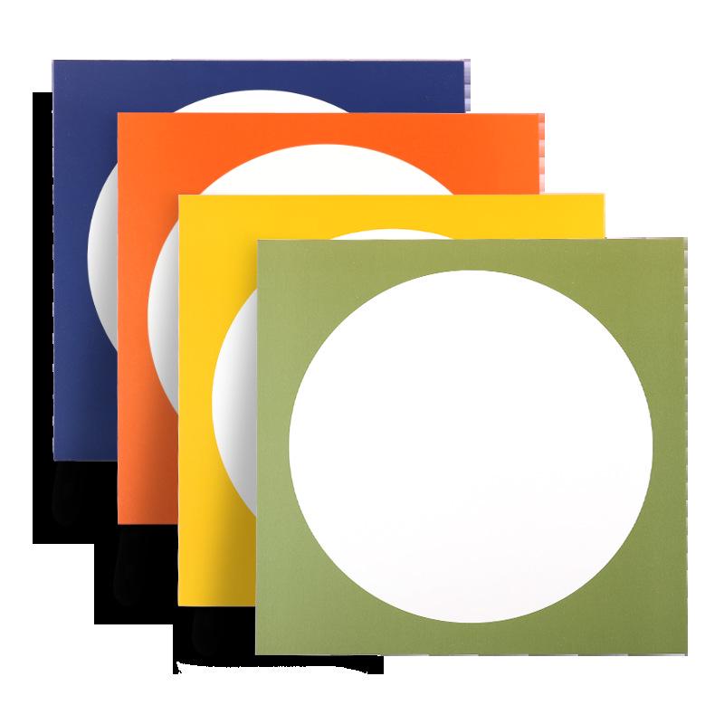 Children's Art Craft Cardstock: 20 Sheets of Colored, Thick, Square Paper with Round Borders