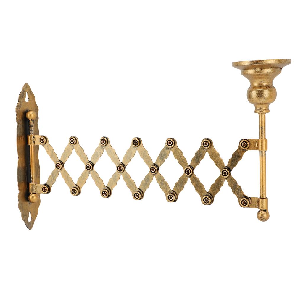 Extendable Taper Candle Holder Iron Vintage Metal Wall Candle Sconce Candlestick Holder Wall Decor for Living Room Housewarming Gift