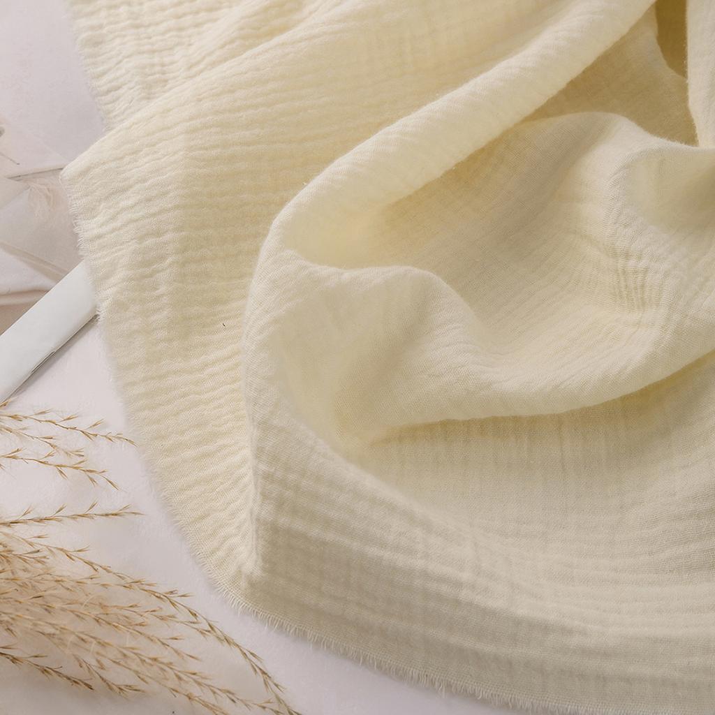 Double Layer Gauze Fabric 100% Cotton Crepe Sewing Fabric Soft For DIY Sewing Baby Dress Summer Clothing Bath Towel Napkin Cloth