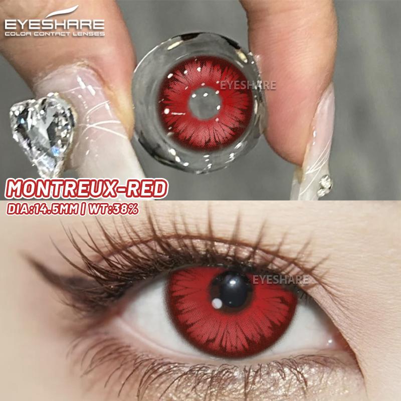 EYESHARE Hot Selling 2pcs Colored Contact Lenses Green Eye Lens Yearly Cosplay Blue Makeup cosplay Anime Accessories Helloween lens