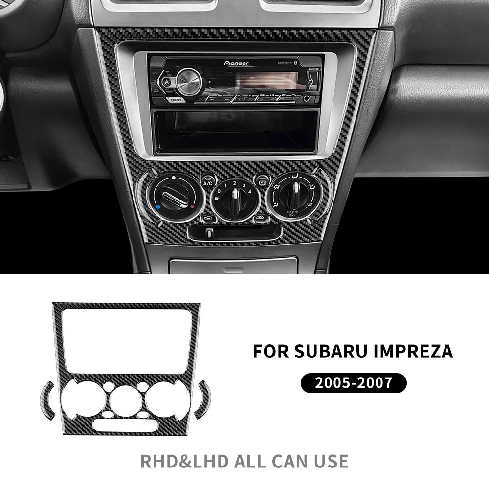 Real Soft Carbon Fiber Sticker For Subaru Impreza 2005 2006 2007 Gear Shift Panel Outlet Vent CD Frame Interior Accessories