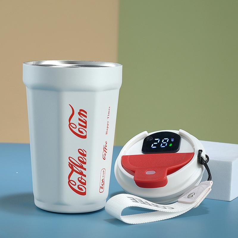 400ml Hrnek na kávu z nerezové oceli 304 Jednoduchý ležérní hrnek pro páry Vysoká estetická hodnota Vakuově izolovaný hrnek Dárek Láhev na vodu