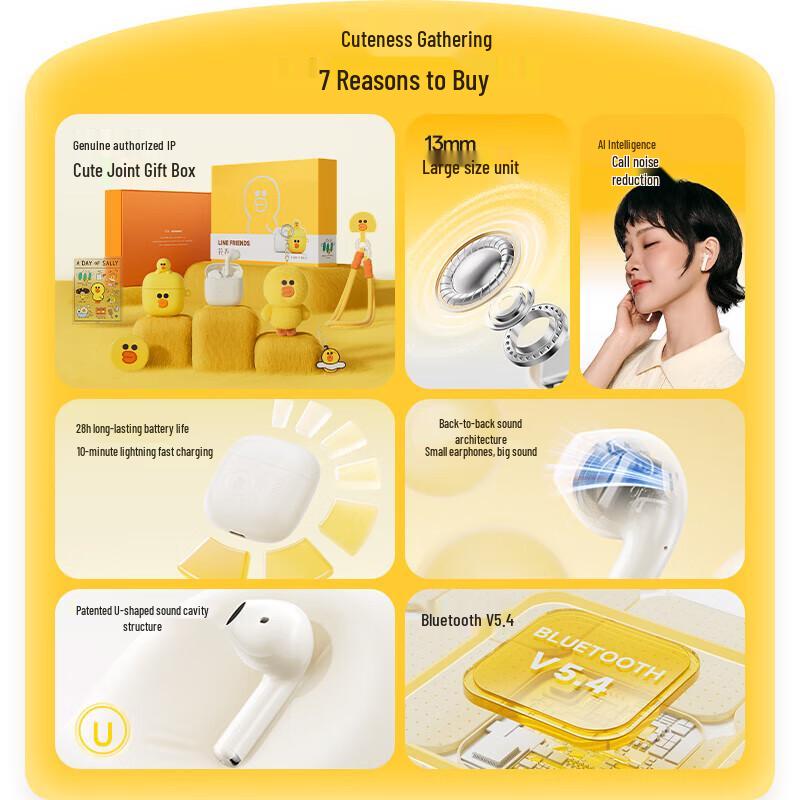 EDIFIER Zero Air LINE FRIENDS True Wireless Semi-in-ear Earbuds