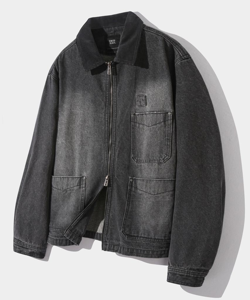 Dimitri Black 2Way Og Essential Fade Wash Michigan Denim Jacket_Vintage Black