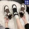 High-top Shoes Women's Winter Velvet Warm Thick Baseplate Shoes New Campus Style Casual Sports Shoes