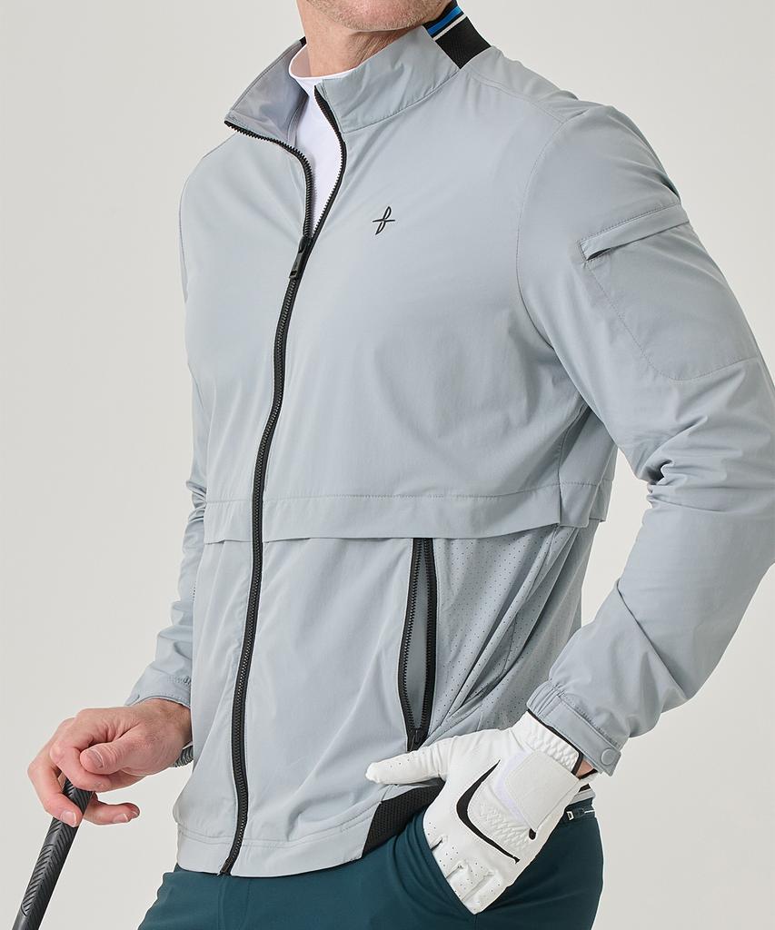 Biltmore Men'S Perforated Ribbed Stretch Windbreaker Jumper
