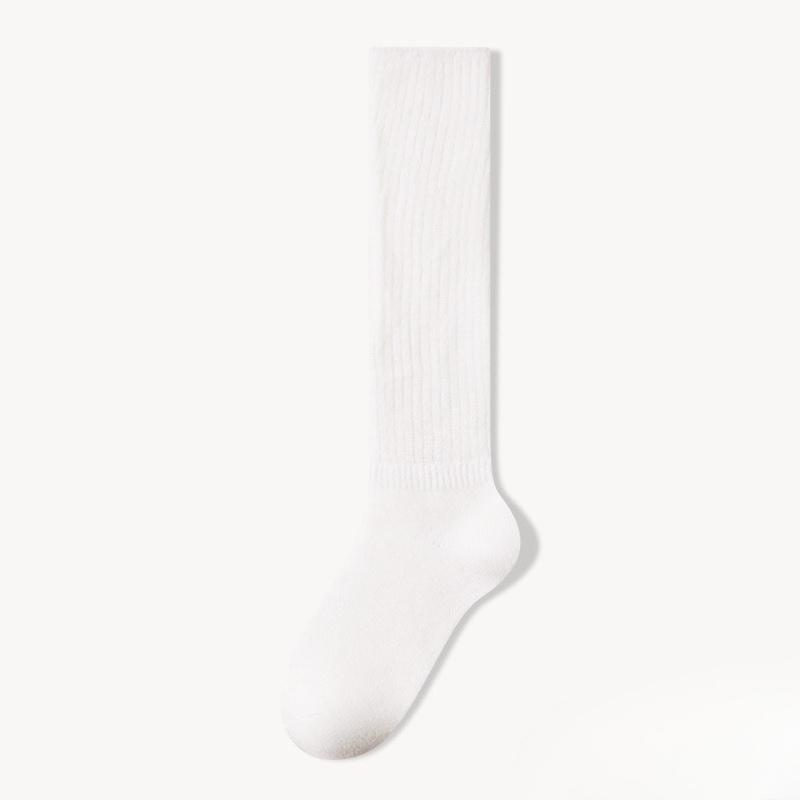 Grey Pile Socks - Trendy, Simple, Warm Long Socks for Autumn and Winter, with Added Padding and Thickened Design for A Comfortable Fit on The Feet.
