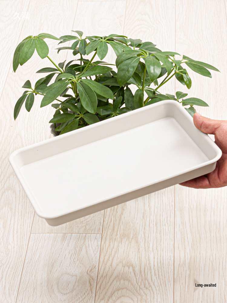 Thickened Rectangular Plastic Flower Pot Tray - Large Water Catching Mat for Bonsai