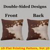 Brown White Cow square Jacquard Pillow Cover for Sofa Office Waist Cushion Cover Home Decorative Pillowcase
