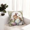 Spring Easter Bunny Eggs Square Pillow Cases Cushion Covers Awesome Zipper Decorative Pillowcover for Sofa 45*45cm