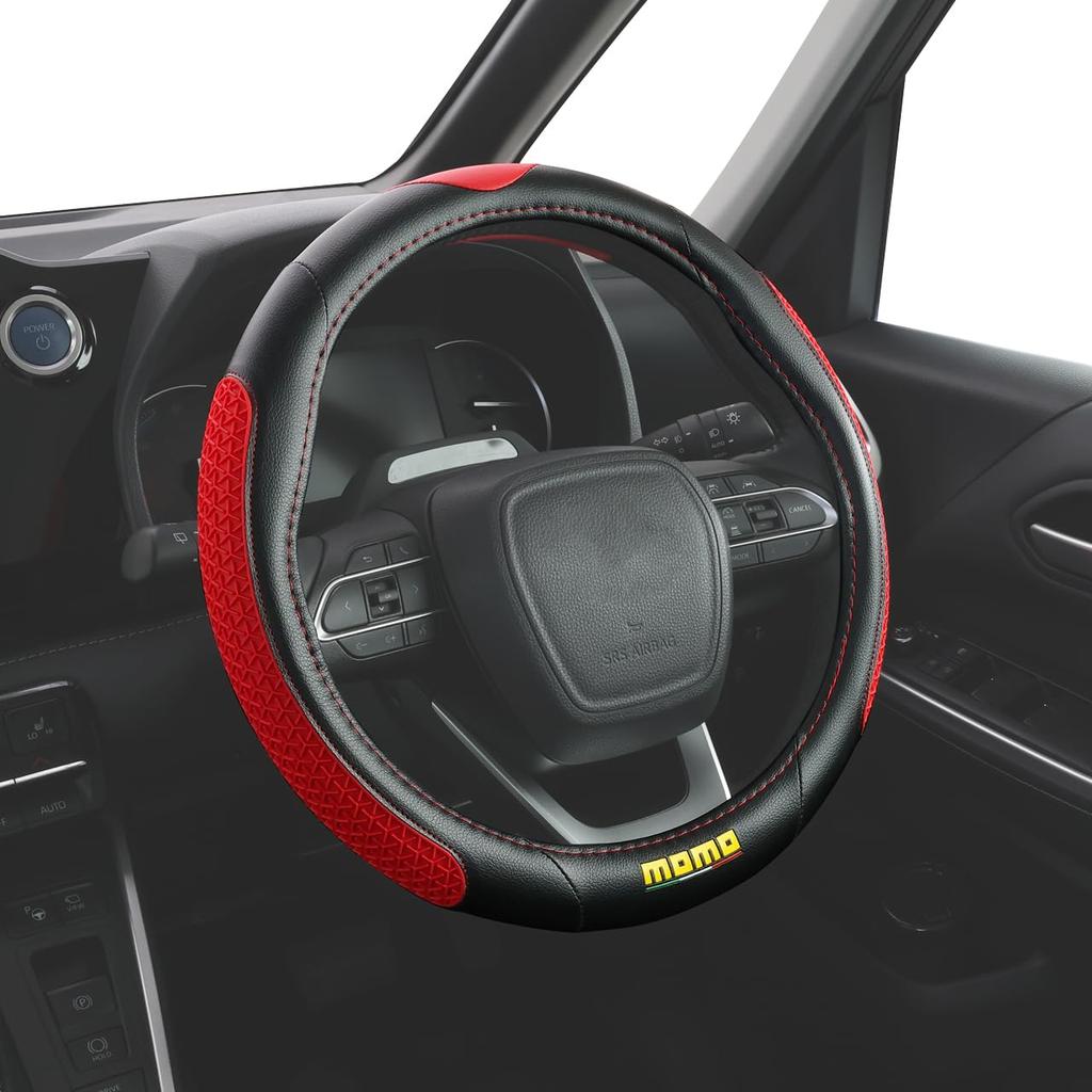 MOMO DROP Steering Wheel Size Cover, Italy, Milan, S, Red/Black