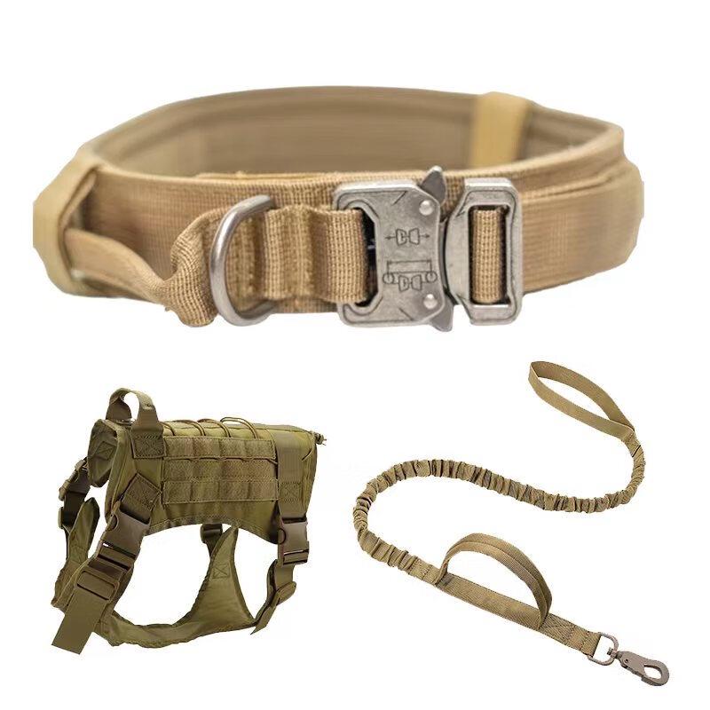 Bing Su Medium-Large Dog Tactical Vest & Leash Set L