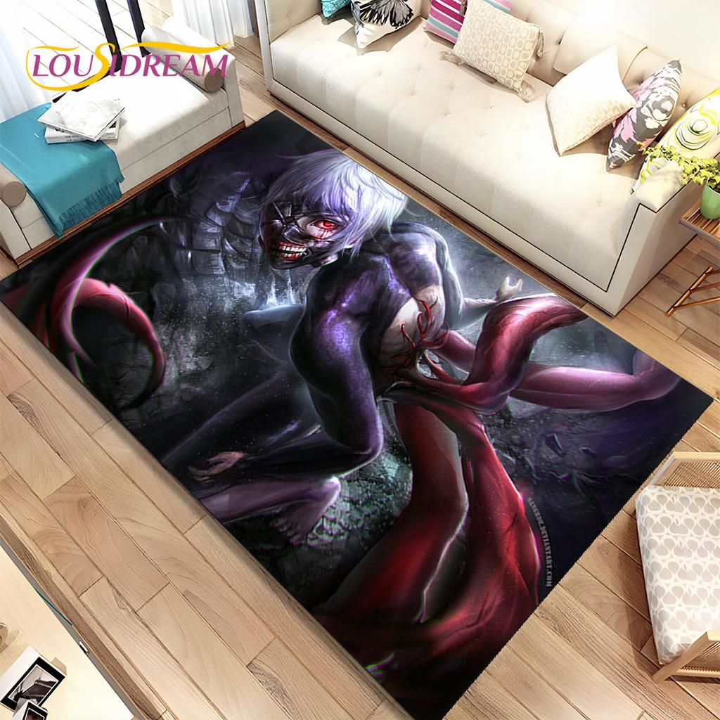 Japan Anime Tokyo Ghoul Cartoon Area Rug,Carpet for Home Living Room Bedroom Sofa Doormat Kitchen Decor,kids Non-slip Floor Mat