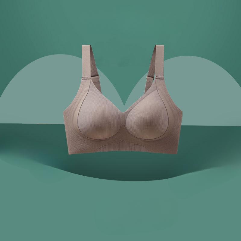 Seamless Bra Women's Lift Top Support Anti-sagging Corset Large-sized Women's Underwear Gathering and Retracting Accessory Breasts Adjustable Bra