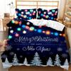 Christmas Duvet Cover Set Christmas Gift Bunny Candle Christmas Theme Bedding Set Double Queen King Size Polyester Quilt Cover