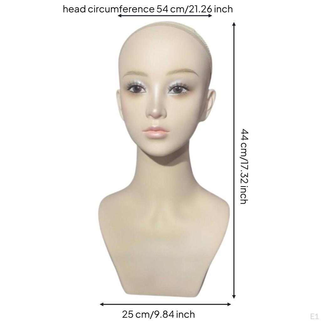Female Mannequin Head Seamless Bust Matte Finish Realistic