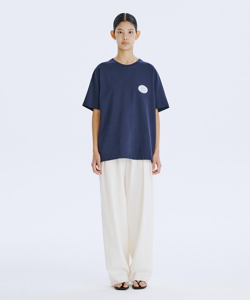 WNDERKAMMER Round Graphic T_Navy