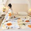 Thick Warm Milk Velvet Winter Blanket for Bed Large Faux Lambswool Weighted Blanket Cartoon Double Sided Plush Quilted Comforter
