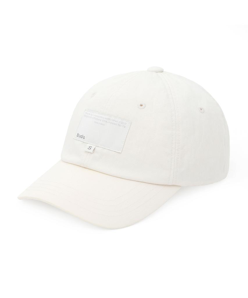 Eondeokeonteulolseutyudio Logo Label Point Washed Cotton Basic Ball Cap Ball Cap / S Label / Washed Ivory