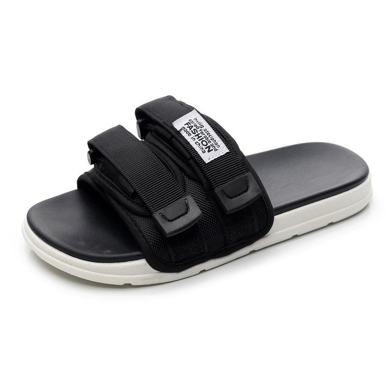 Herren Outdoor Hausschuhe Indoor Freizeit Hausschuhe Weiche Sohle Klettverschluss Hausschuhe Modische Strand Sommer Sandalen Zehentrenner