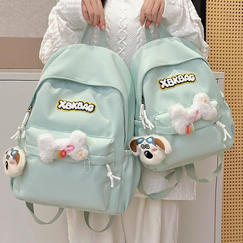 Однотонный рюкзак школьная сумка кампус рюкзак Small зелёный — фото 6