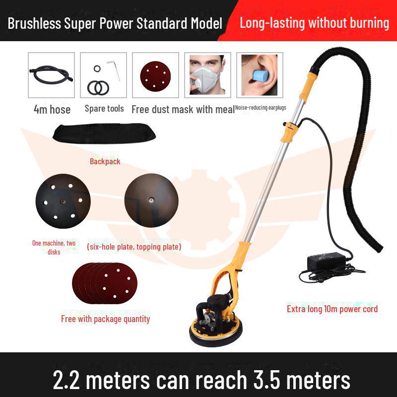 Hengpeng Long-Pole Handheld Brushless Wall Sander and Polisher