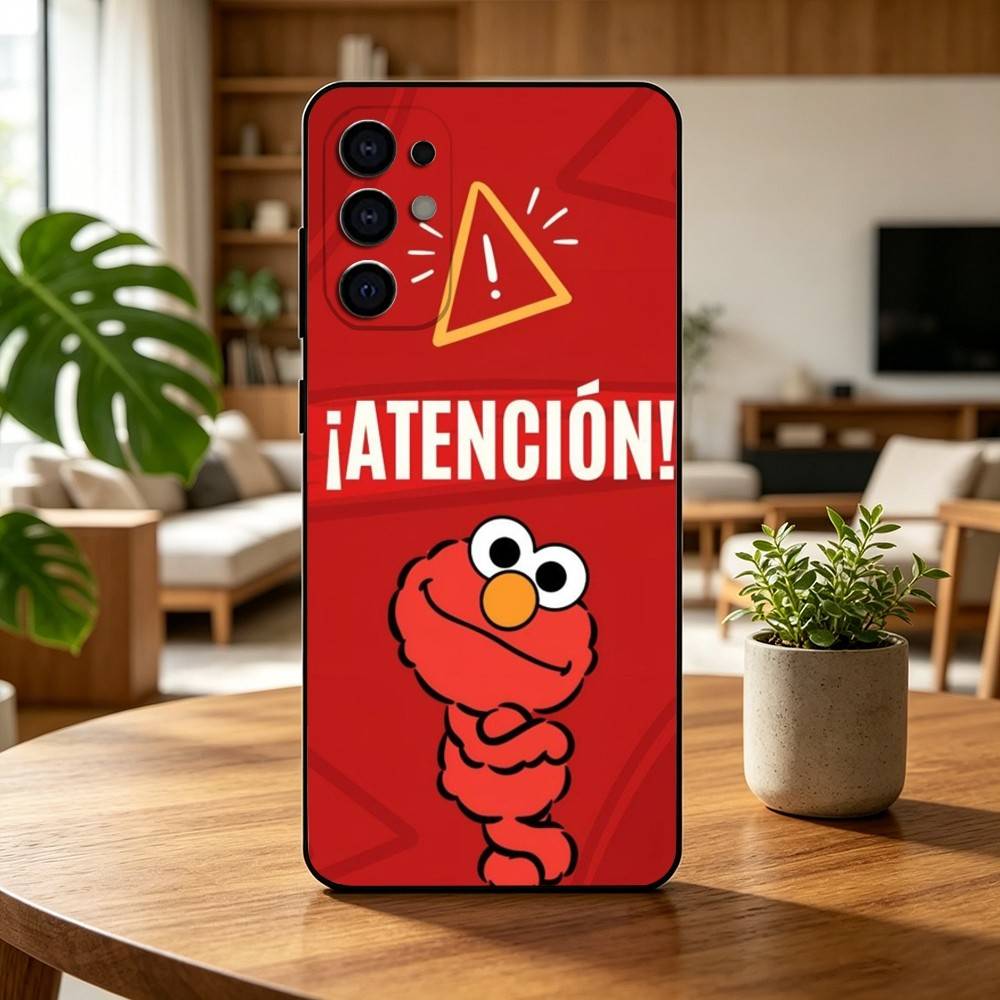 E-ElmoS R-Red C-CookiE Phone Case Black Silicone Soft For Samsung S25,S24,S21,S22,S23,S30,Ultra,S20,Plus,Fe,Lite