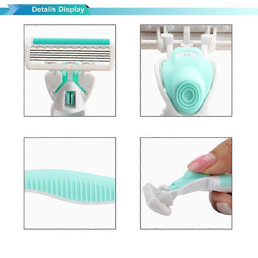 6-Blade Shaving Razor for Women, Extra Smooth Women's Razor with 4 Replacement Razor Blade Cartridges & Refills