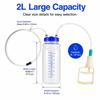 2L Universal Manual Oil Extractor Pump Engine Oil Change Tool Vacuum Suction Fluid Extractor for Car Truck Motorcycle Trailer