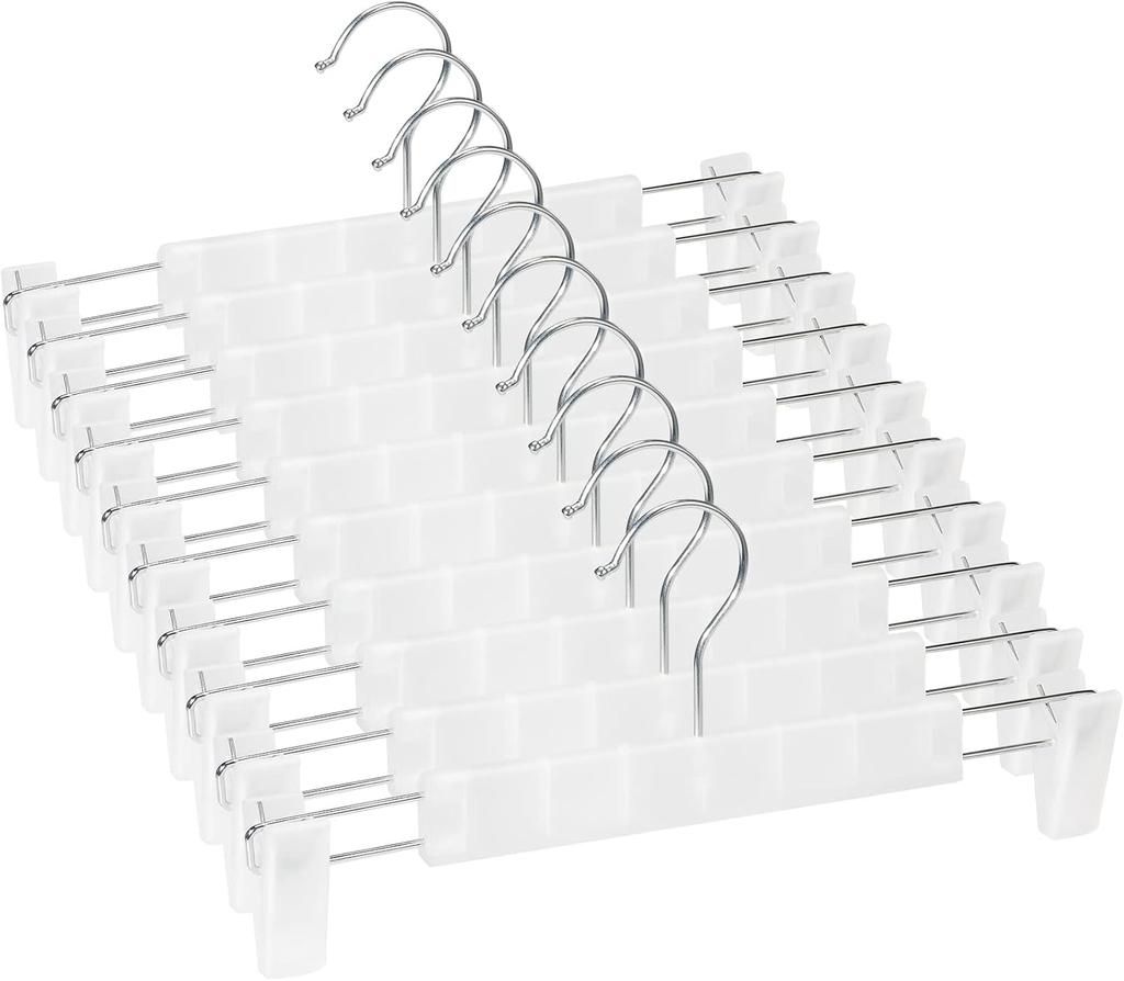 Hosenbügel mit Clips, Rockbügel, 360° drehbare Haken, platzsparende Kleiderbügel für Hosen, Röcke, Kleidung, Jeans