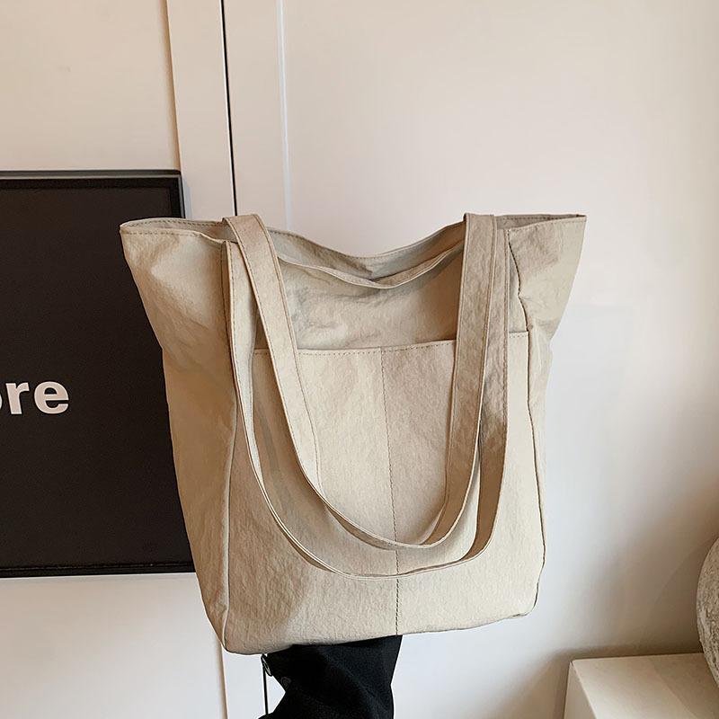 New Style Nyl Casual Large Bag Commuter Handheld & Single-Shoulder Cloth Bag for Women, Retro-Style Large-Capacity Tote Bag