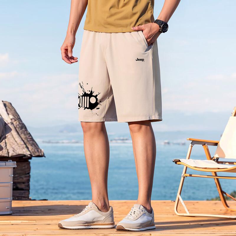 JEEP Men's 7A Antibacterial Sun-Protective Casual Shorts