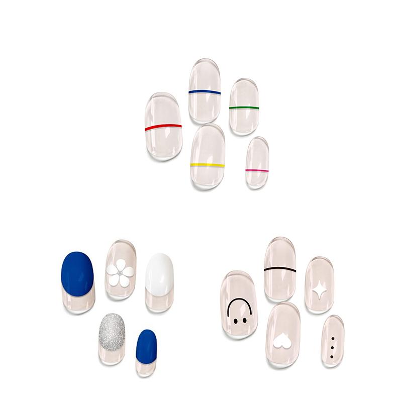 Korean Gel Nail Stickers UV Lamp | Salon Look At Home | No Glue Needed POINT VER.