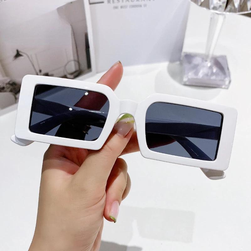 New Fashion Rectangle Sunglasses Women Jelly Color UV400 Y2k Travel Eyewear Summer Sun Glasses Oculos De Sol