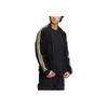 adidas Originals Velour Jacket JP Striped Embroidered Logo Zip Jacket Men Jackets Black HR3445