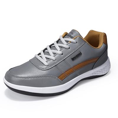 Men's Leather Sneakers Waterproof Casual Comfort Men's Leather Shoes Lace-up Vulcanized Men's Shoes Plus Size 48