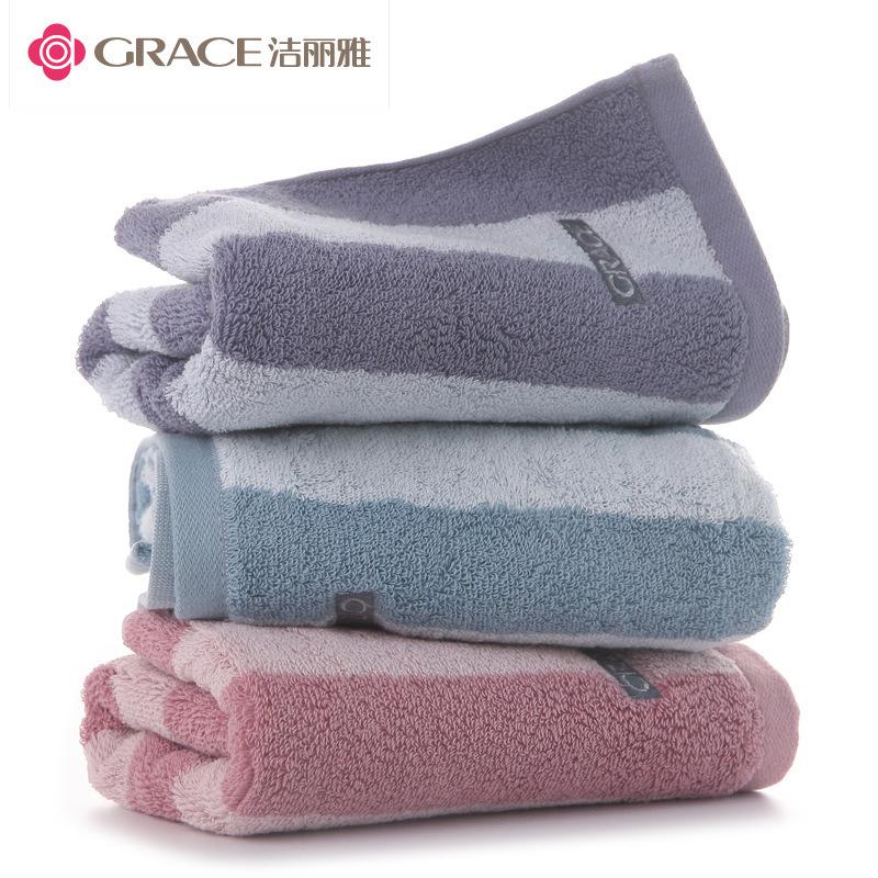 Towel Cotton Thickened Striped Absorbent Face Towel Can Be Used with Bath Towel Square Towel Gift Box Embroidery